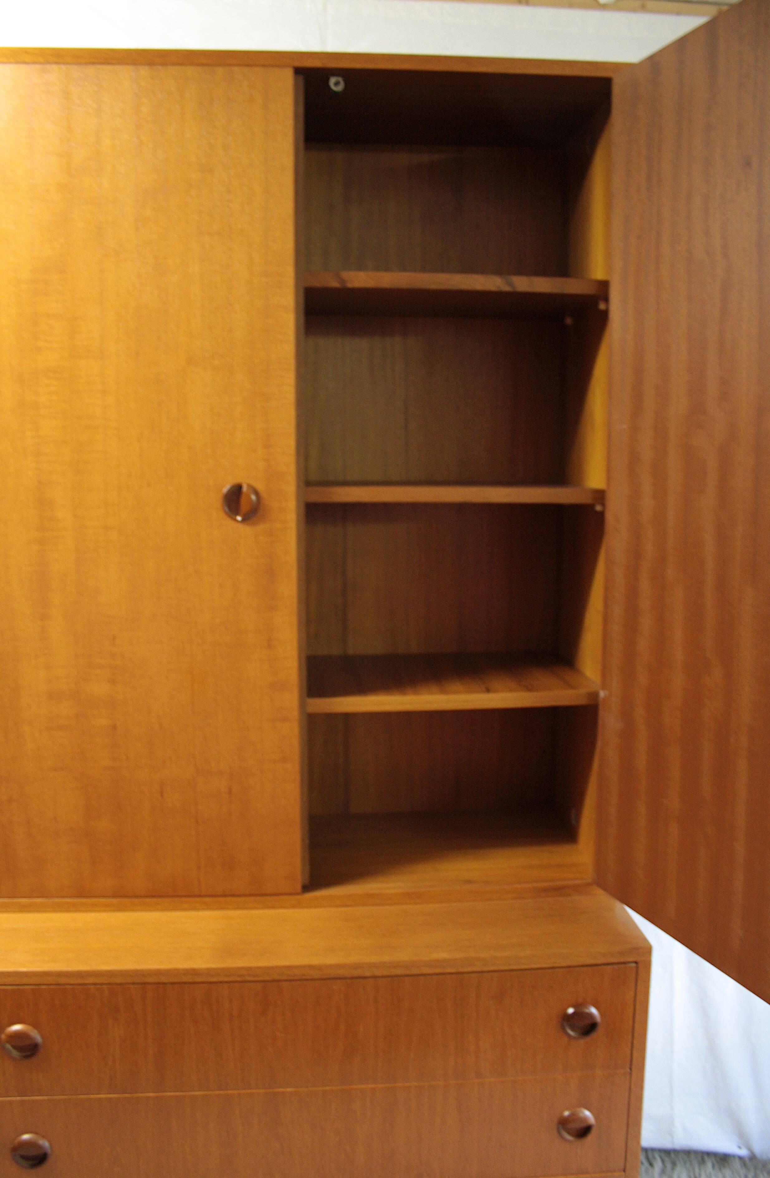 Scandinavian teak dresser and storage, 60's