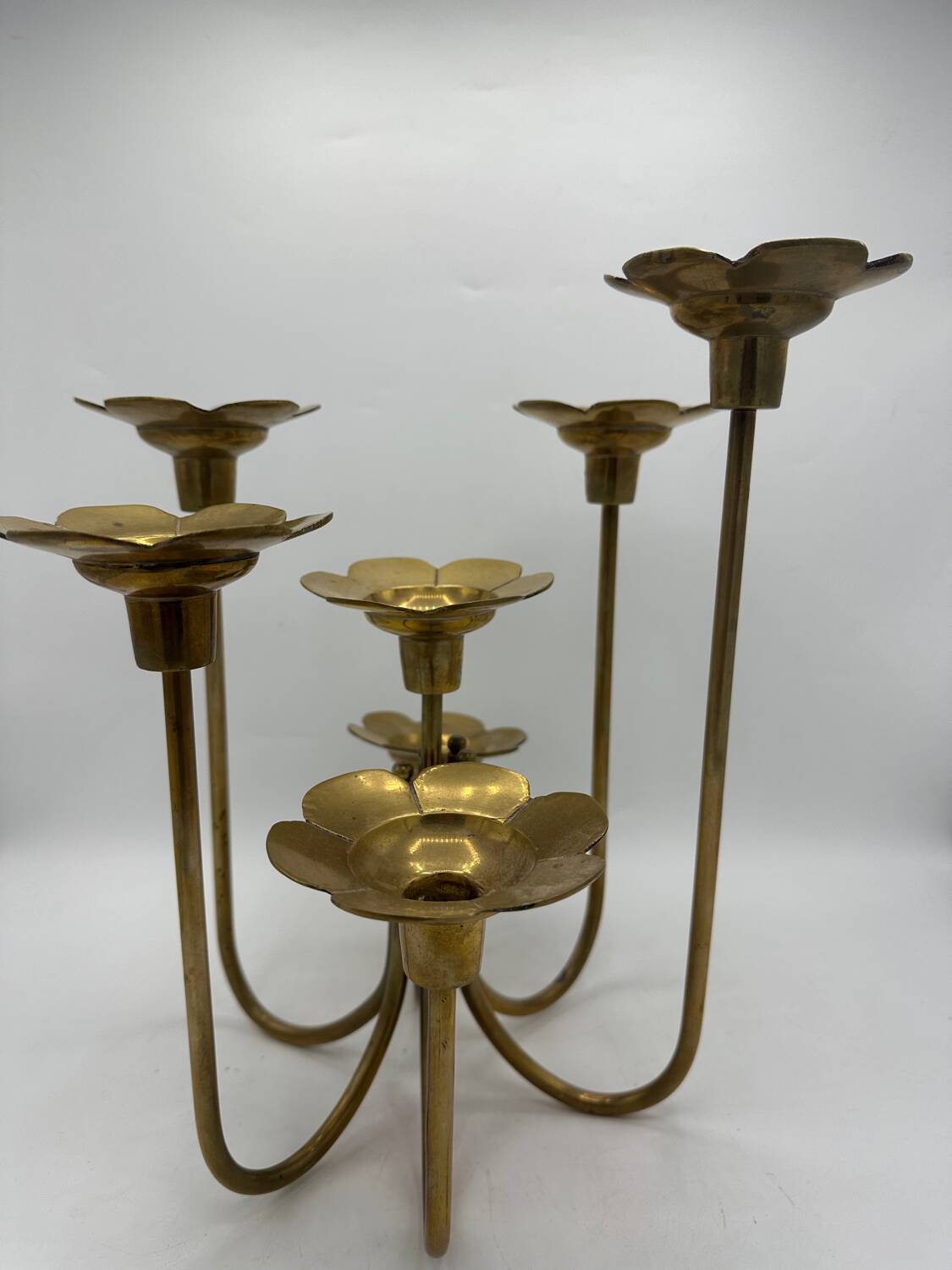 Candlestick candle holder 7 branches flowers