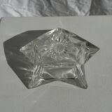 Vintage glass star candle holder D13