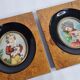 Pair of miniatures of the nineteenth century signed Jane after Fragonard