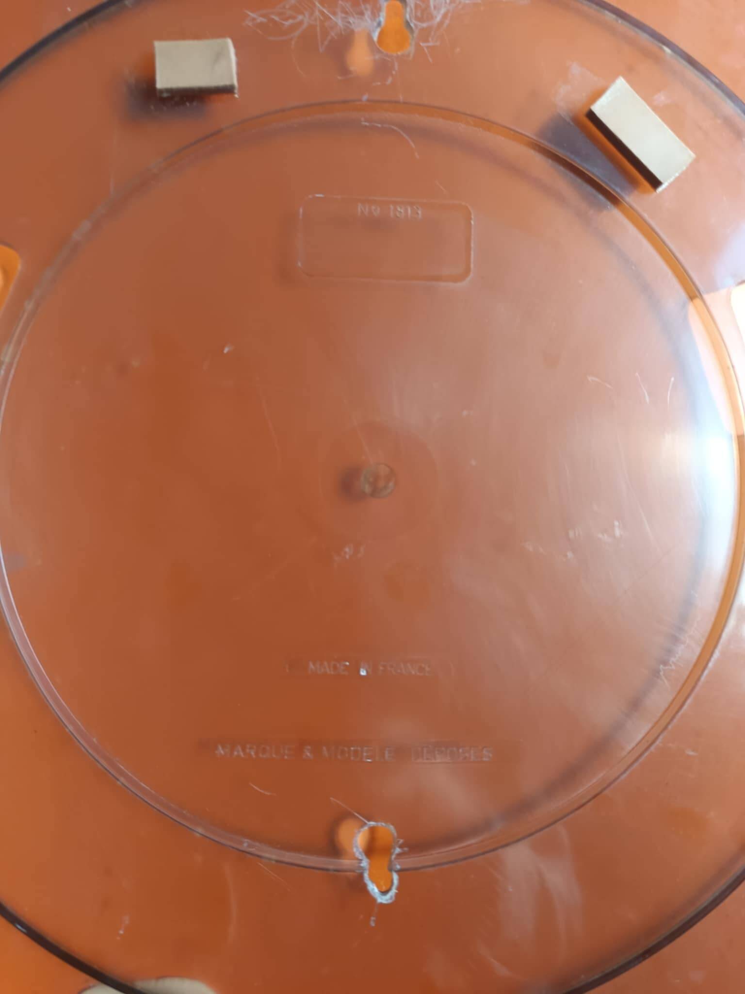 Round 40cm plexiglass mirror Gilac 1970