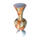 Vase soliflore in enamelled opaline decoration of pearly patterns 20 cm