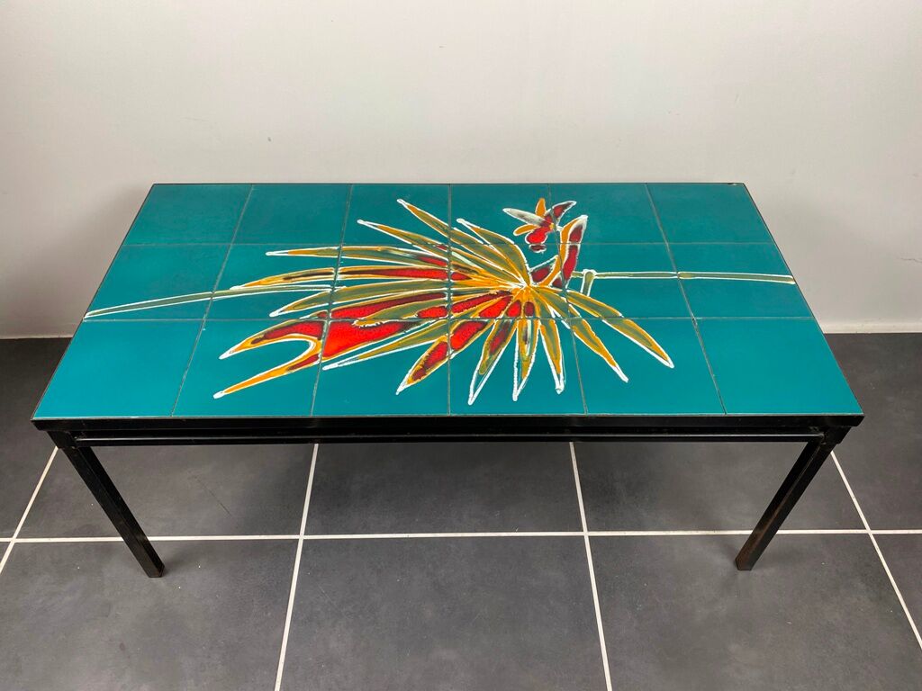 Vintage ceramic coffee table 1960