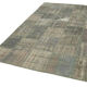 Hand-knotted anatolian contemporary 196 cm x 301 cm grey patchwork carpet