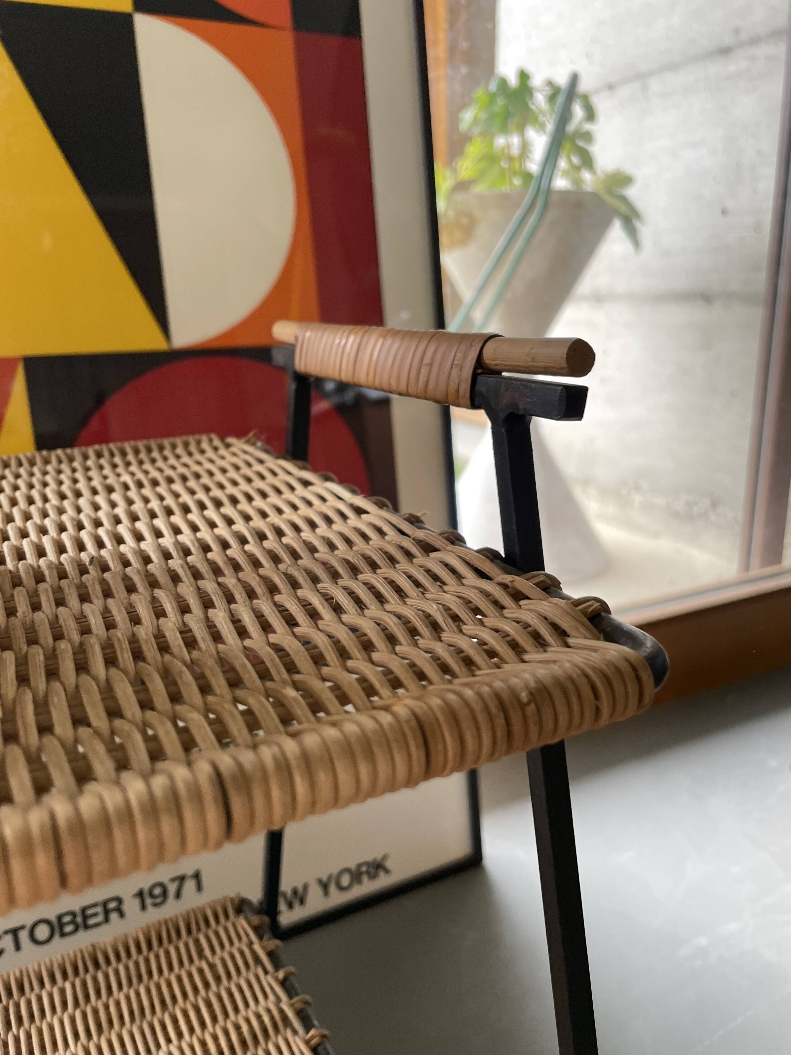 Raoul Guys metal wicker serving trolley