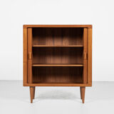 Midcentury Danish cabinet in teak with tambour doors by Dyrlund 1960s