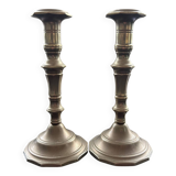 Pair of brass candlesticks