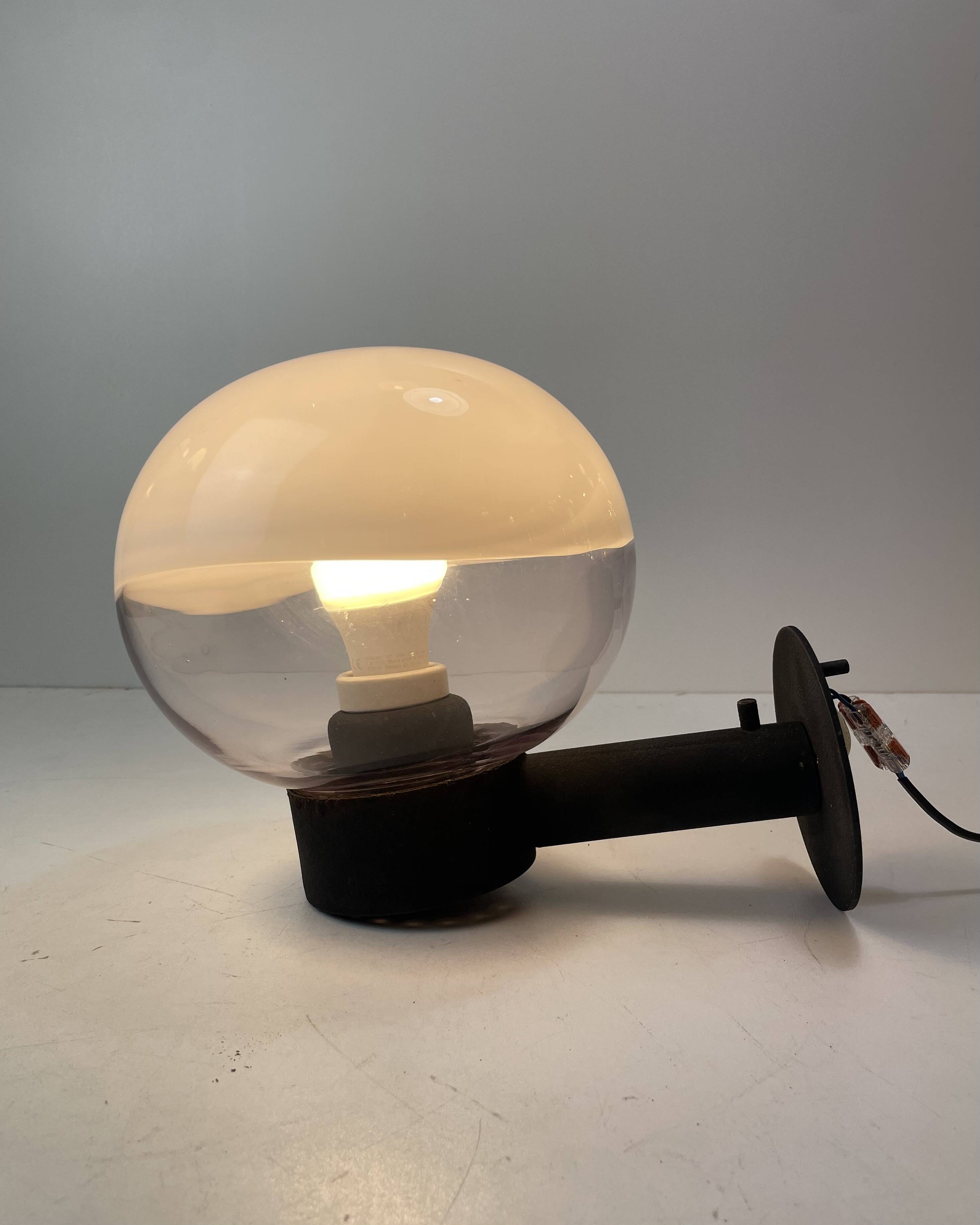 Pair of Murano Exterior Wall Lamps att. To Vistosi, Italy, 1970-80s