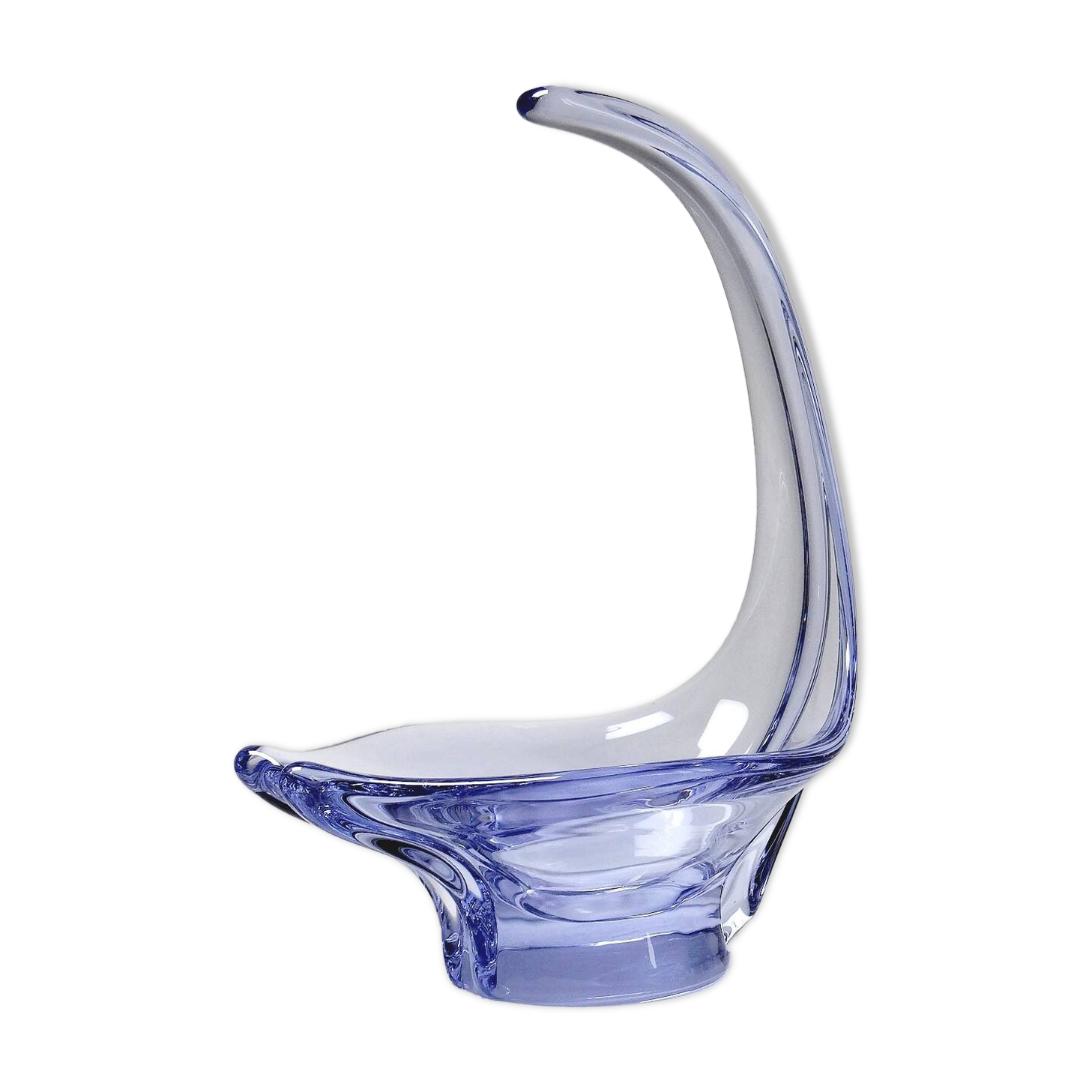Purple crystal empty pocket cup free form 50s-60s