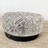 Vintage round molded glass ceiling light