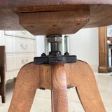 American oak swivel armchair