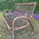 Vintage rattan bench from the 60s