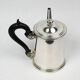 Christofle teapot in silver-plated metal, with a blackened wood handle — late 19th century, early 20th century.