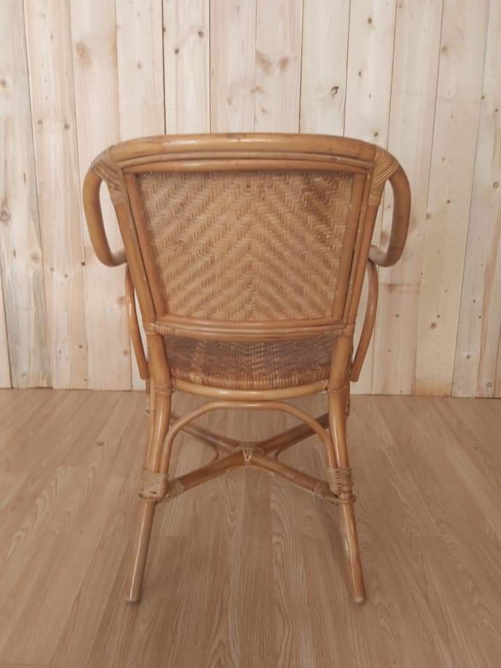 Rattan lounge set and vintage sofa