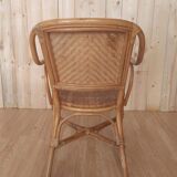 Rattan lounge set and vintage sofa