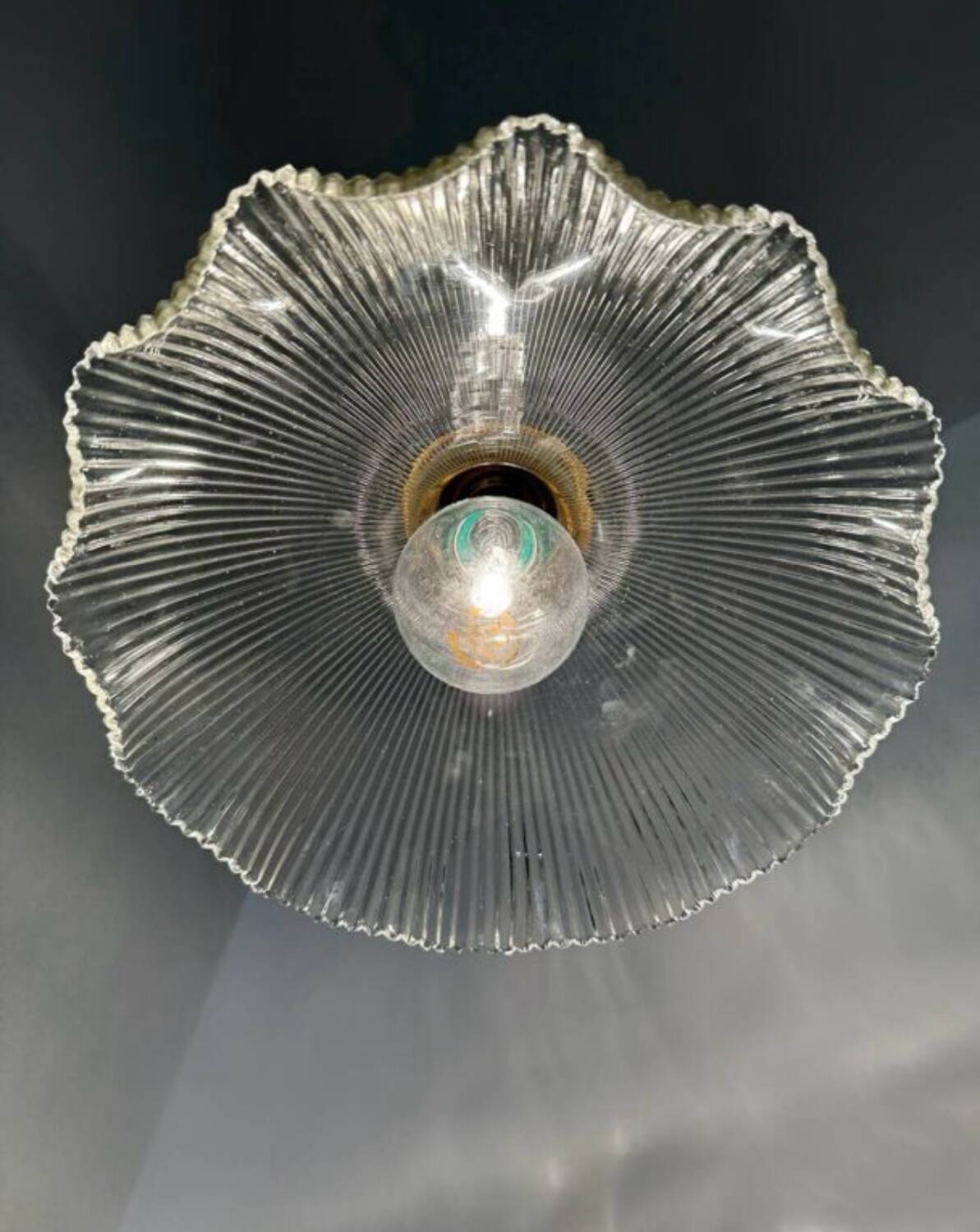 Suspension glass holophane 1950s