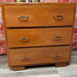 Ancienne commode scandinave placage chêne