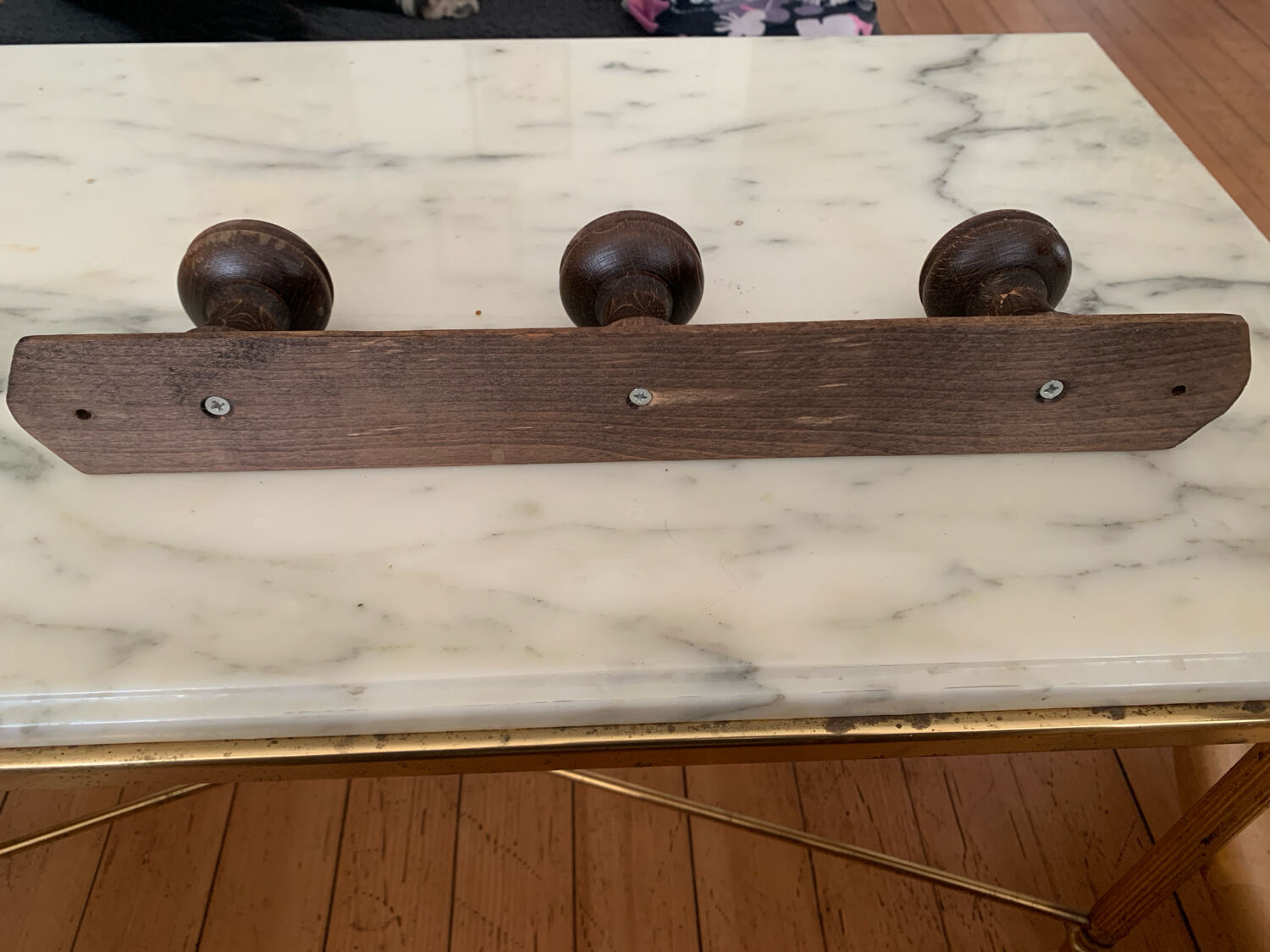 Portemanteau en bois 3 patères