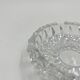 Cendrier rond en verre moulé en relief