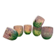 Set of 6 blown glass glasses with Effetre Murano murrine.