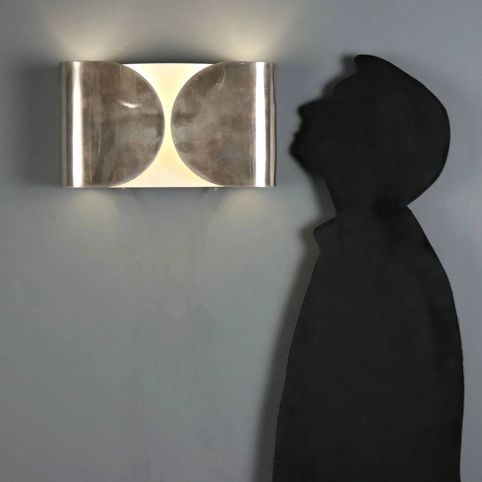 Vintage wall lamp Flos Foglio, design by Tobia Scarpa, 1980s.
