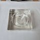 Pair of designer glass candle holders