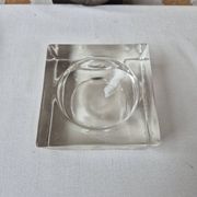 Paire de bougeoirs verre design