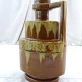 Antique Art Deco bottle, France, ceramic with handle and stopper
