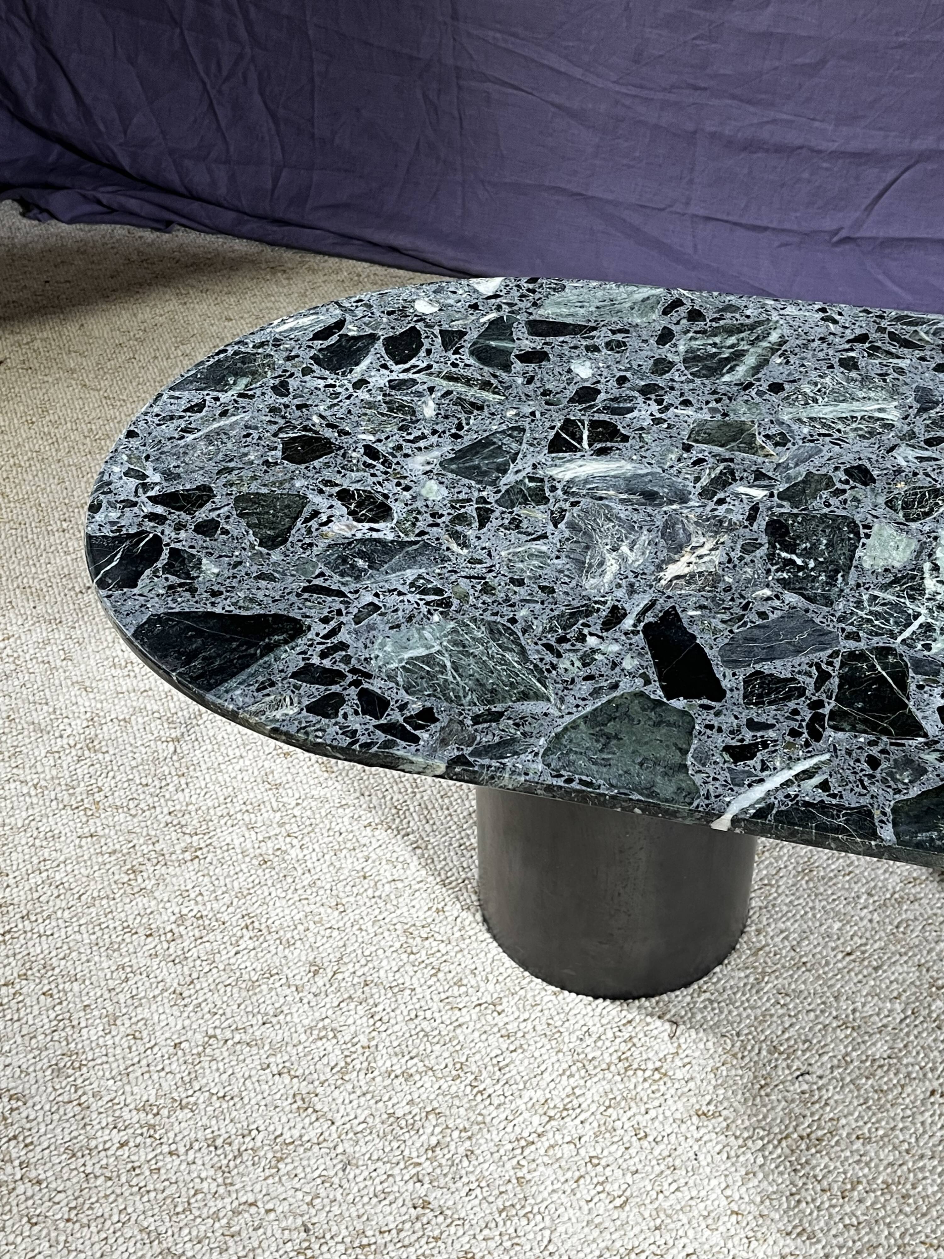 Green marble coffee table