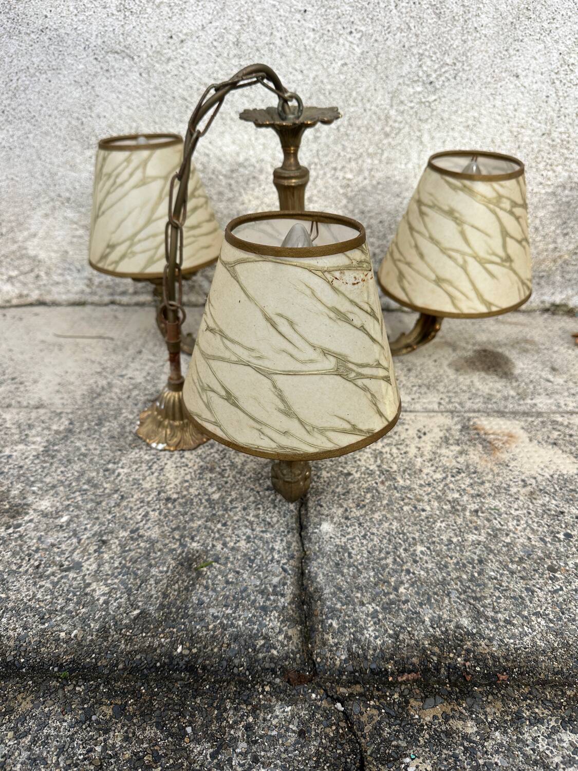 Antique Louis XV style chandelier in gilded bronze