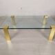 Coffee table glass brass gold