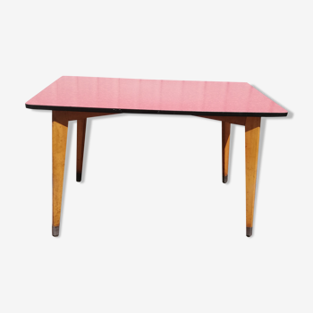 Table années 50 formica rouge