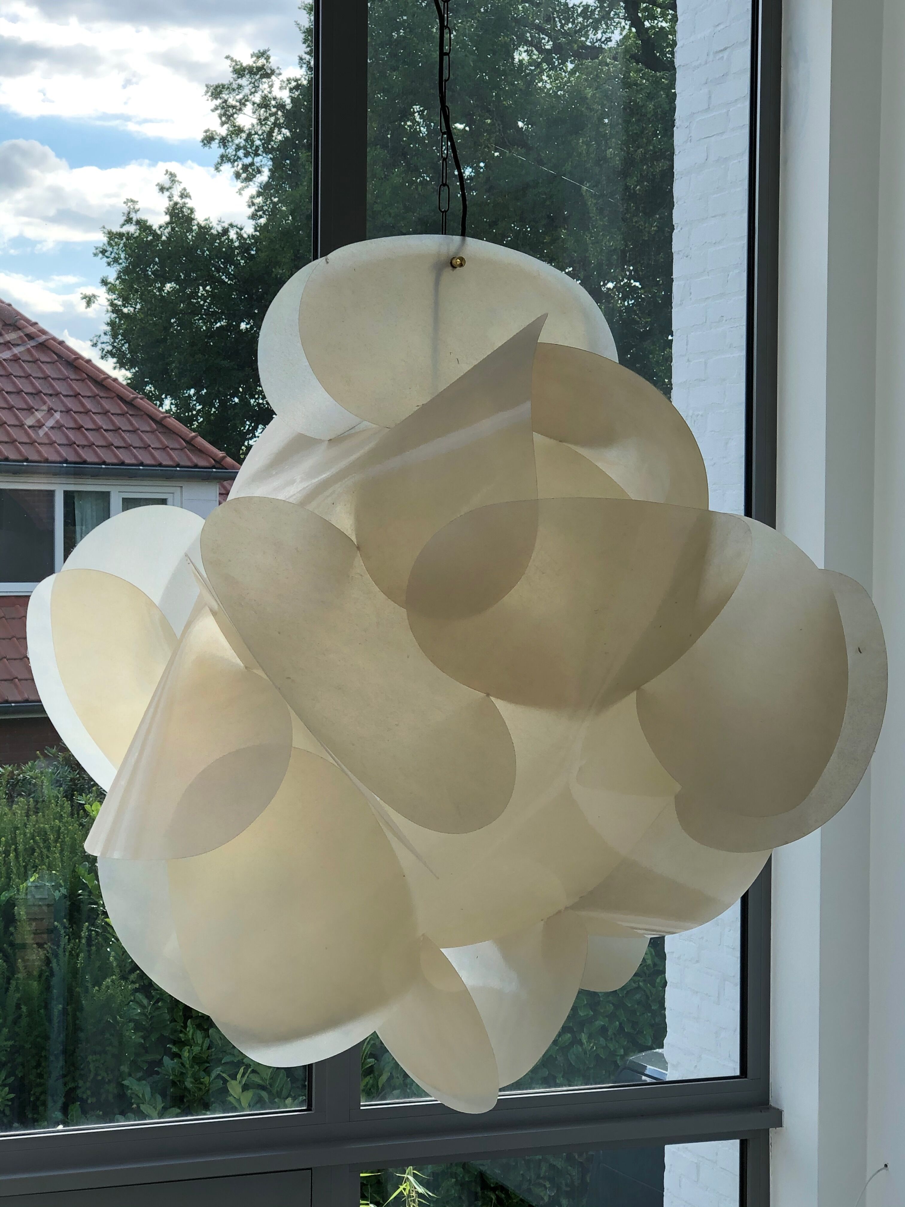 Enrico Botta Fiberglass Ceiling Lamp for Sundown, 1968