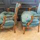Pair of Louis XV style convertible armchairs Light wood 1900