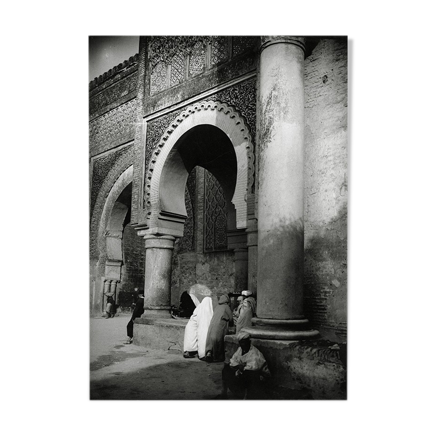 Large original photographic print Meknes wears Bab el Mansour