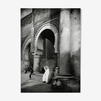 Large original photographic print Meknes wears Bab el Mansour