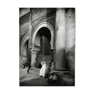 Large original photographic print Meknes wears Bab el Mansour