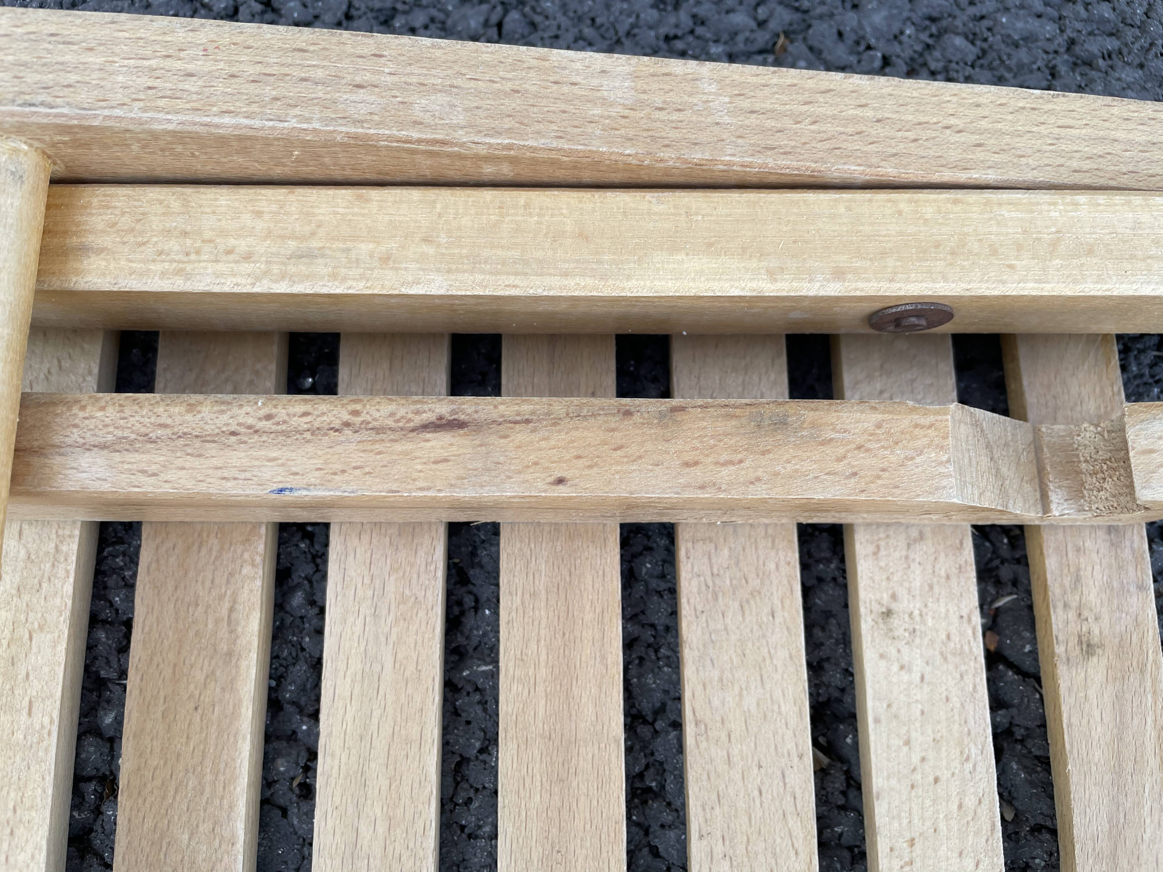 Vintage wooden folding stool