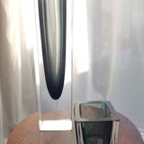 Pair of Sommerso vases in black Murano glass