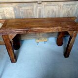 Old console in ethnic exotic wood