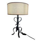 Lampe à poser en fer forgé Brutaliste année 60