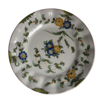 Italian decor floral faience plate