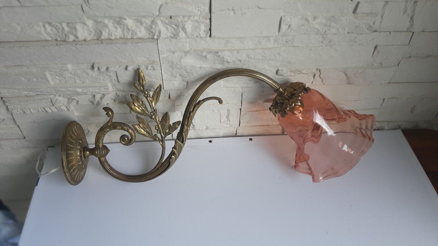 Art deco bronze wall lamp