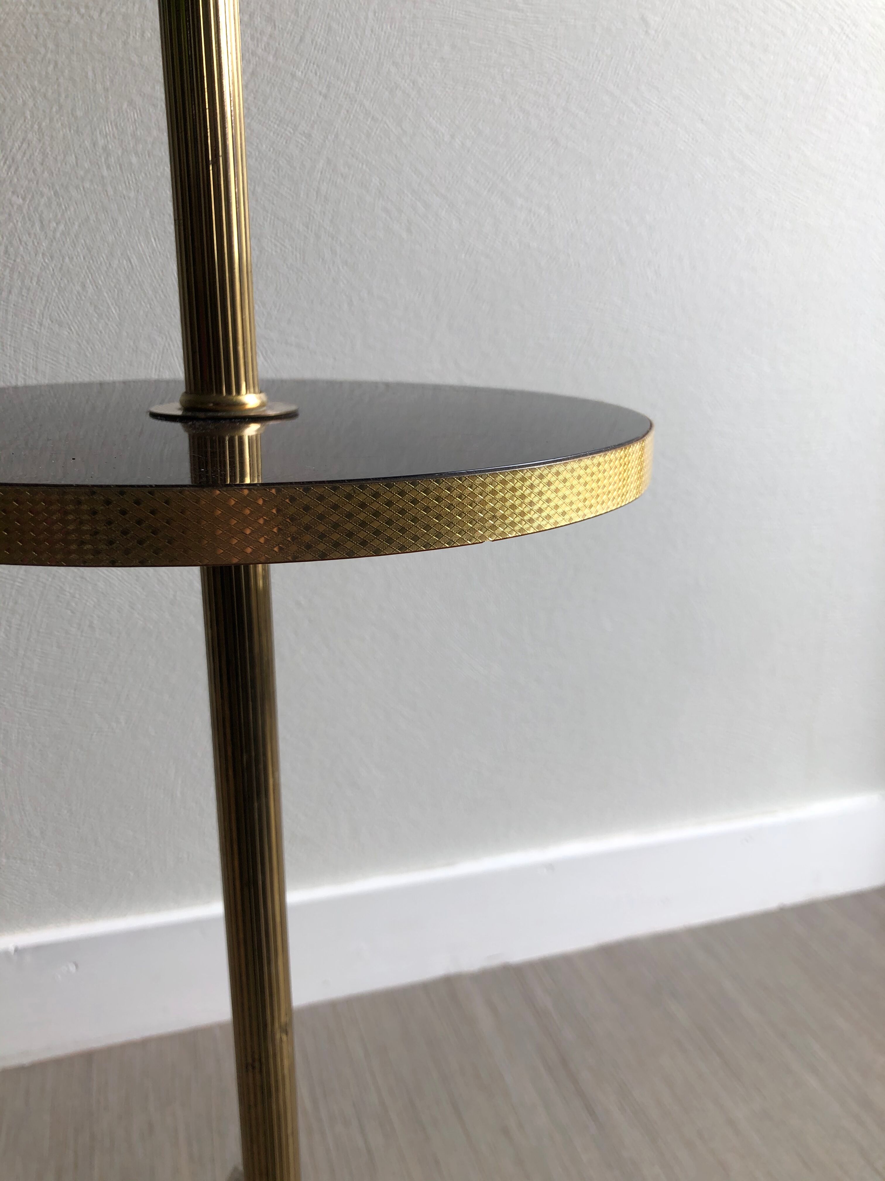 Floor lamp reading tripod brass