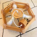 Scandinavian style wooden hanging lamp