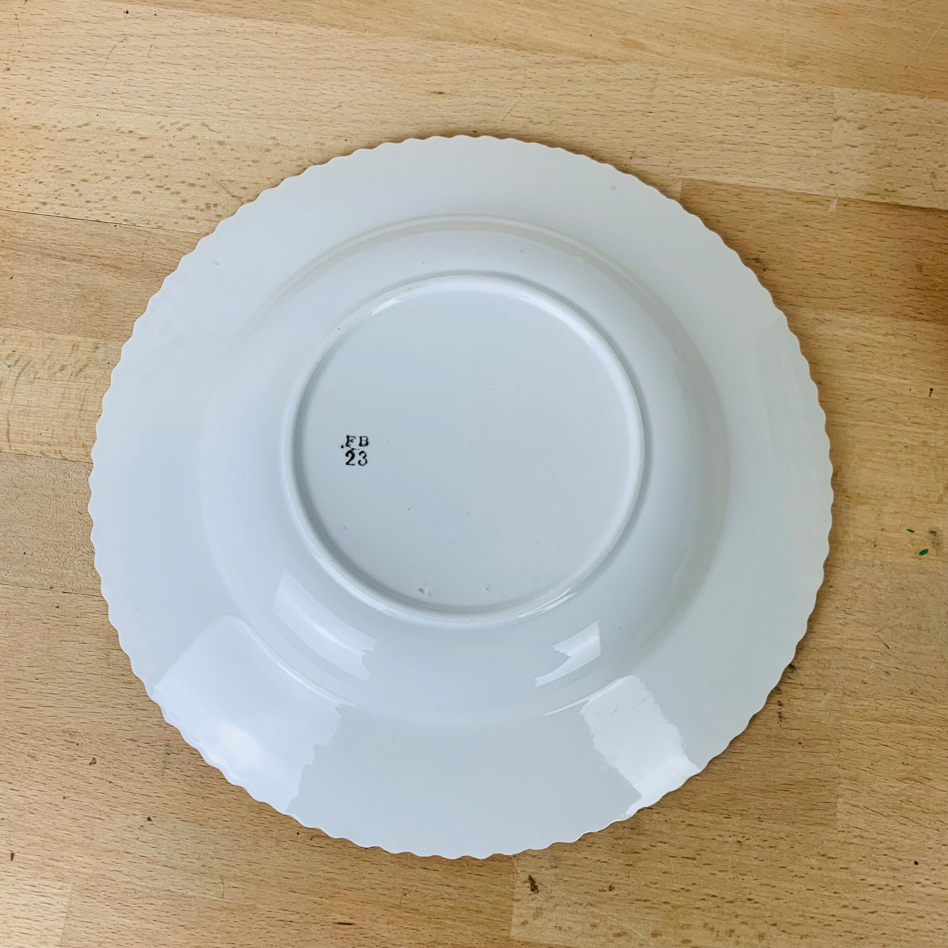 Set of 6 vintage hollow plates in earthenware