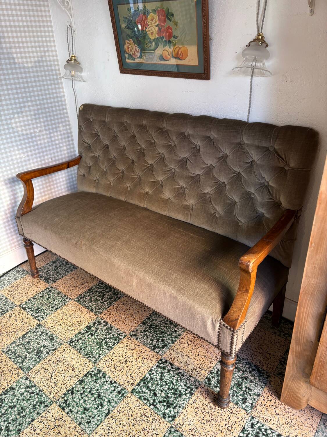Banquette en velours