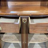 Art Nouveau mahogany buffet with clock in the style of G. Serrurier Bovy.