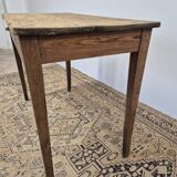 Table de ferme, bureau rustique en chêne massif et sapin, 1950
