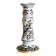 Desvres earthenware candle holder, hand-painted floral decoration.